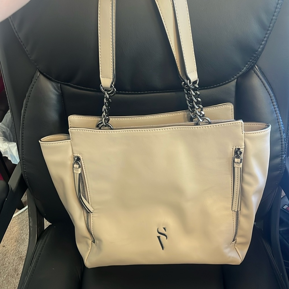 Simply Vera Wang tote bag. Gray with black accents.